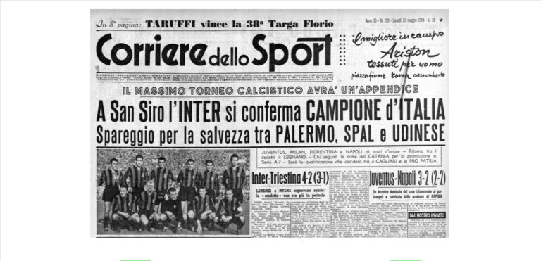 Il Corriere dello Sport del 1954
