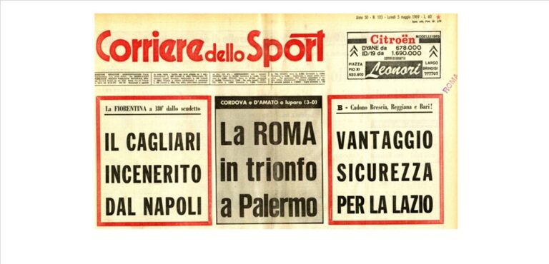 Il Corriere dello Sport del 1969