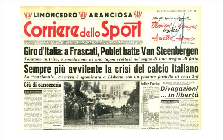Il Corriere dello Sport del 1957